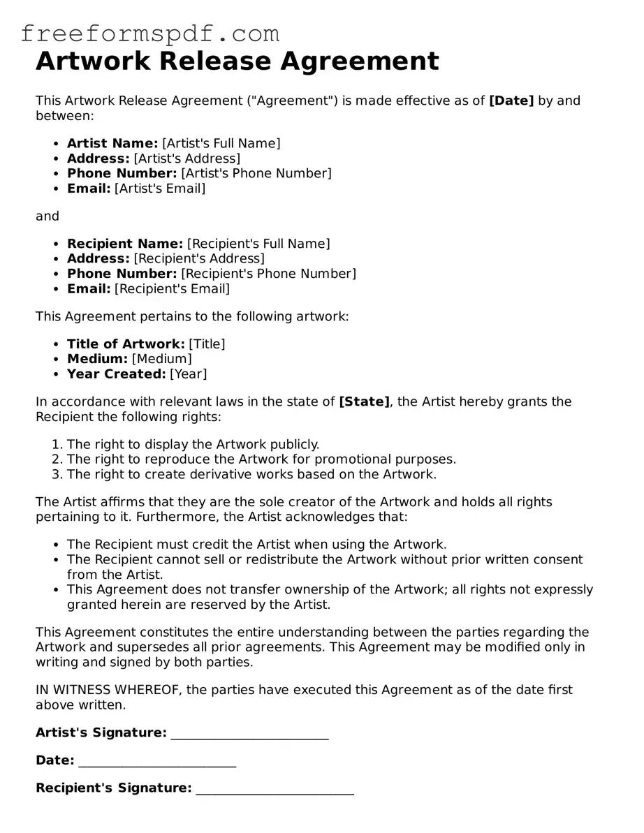 Artwork Release Document