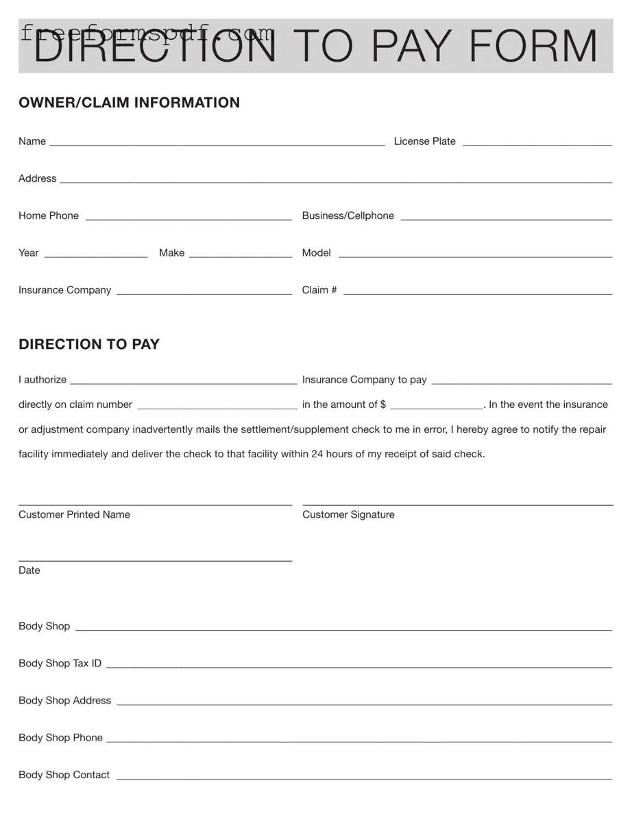 Fill in a Valid Authorization And Direction Pay Template