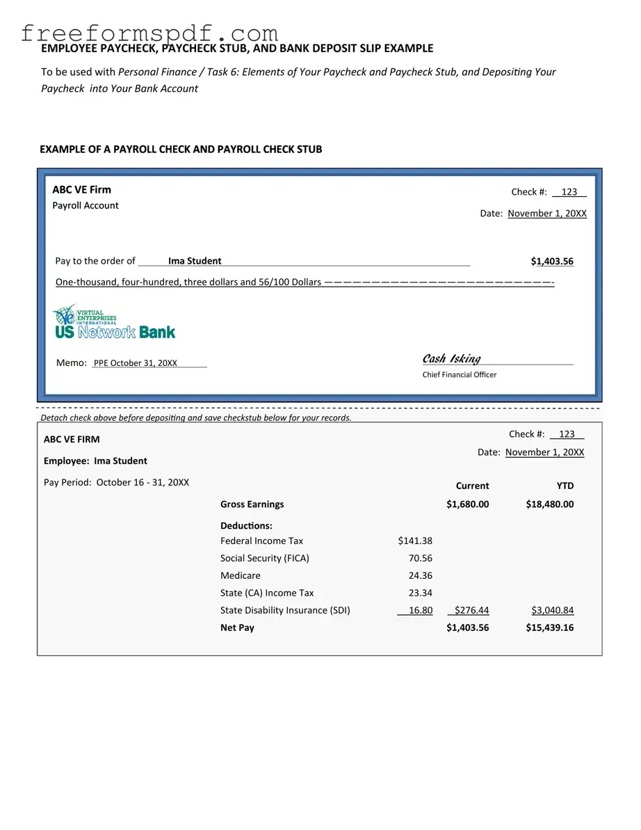 Fill in a Valid Payroll Check Template