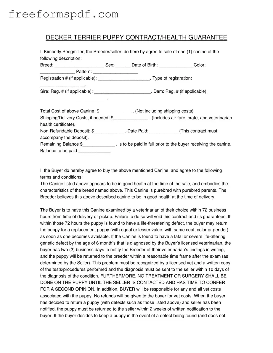 Fill in a Valid Health Guarantee Template