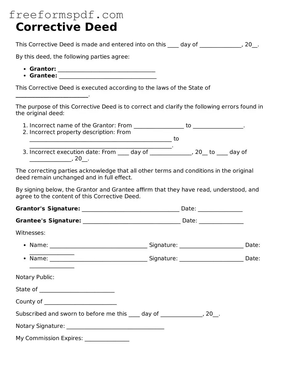 Corrective Deed Document