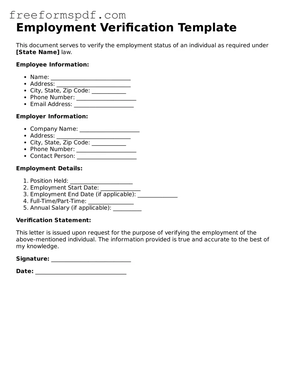 Employment Verification Document