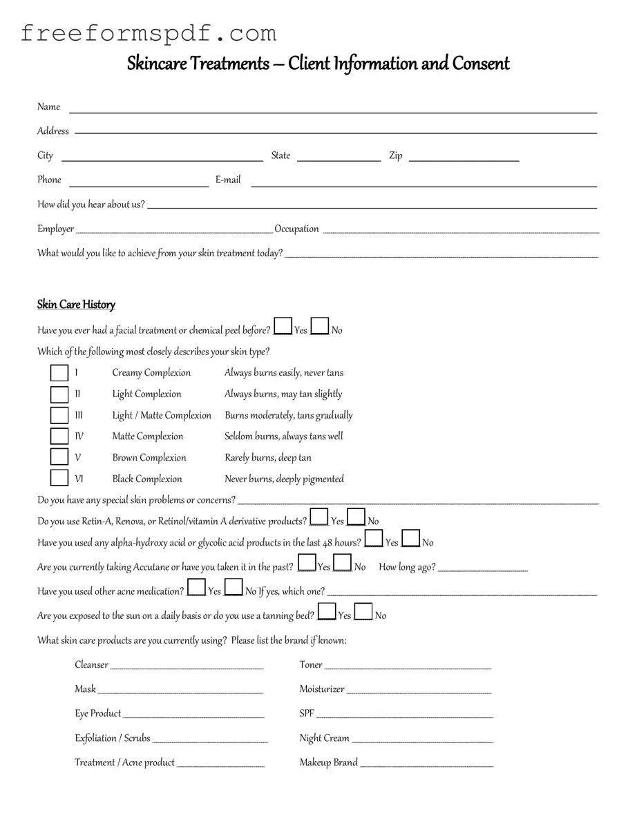 Fill in a Valid Facial Consent Template