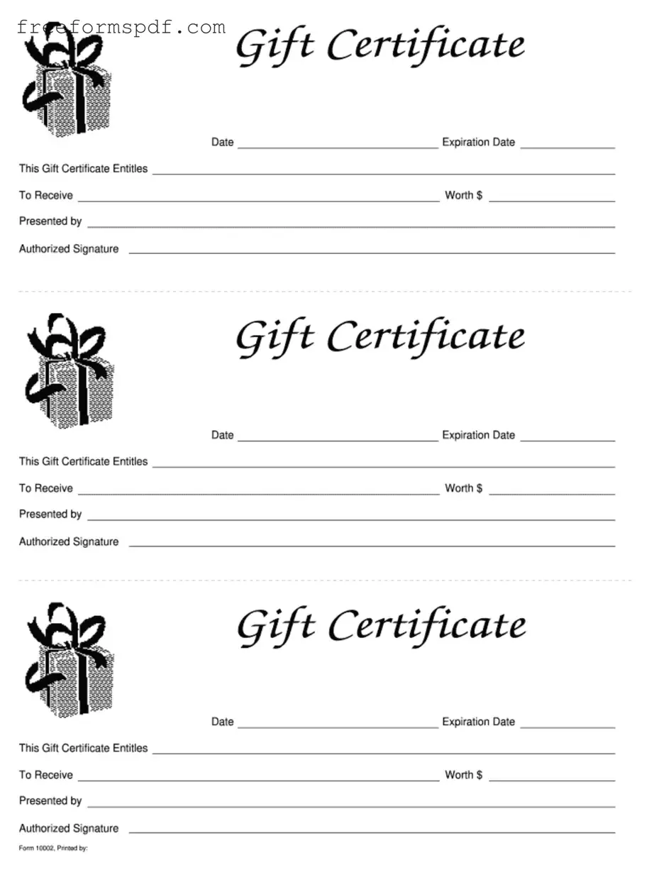 Fill in a Valid Gift Certificate Template