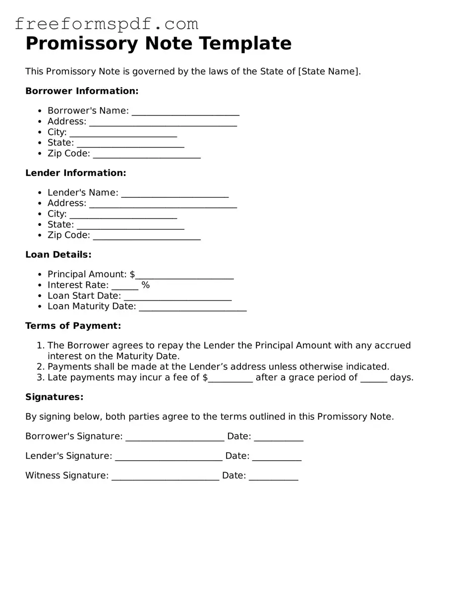 Promissory Note Document