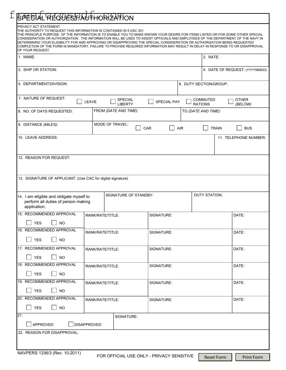 Fill in a Valid Navpers 1336 3 Template