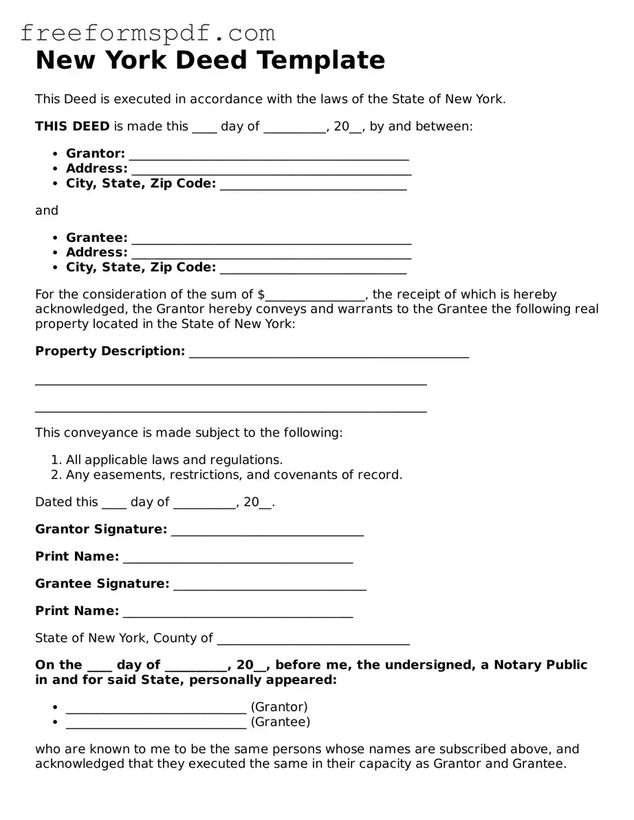 Attorney-Verified Deed Document for New York State