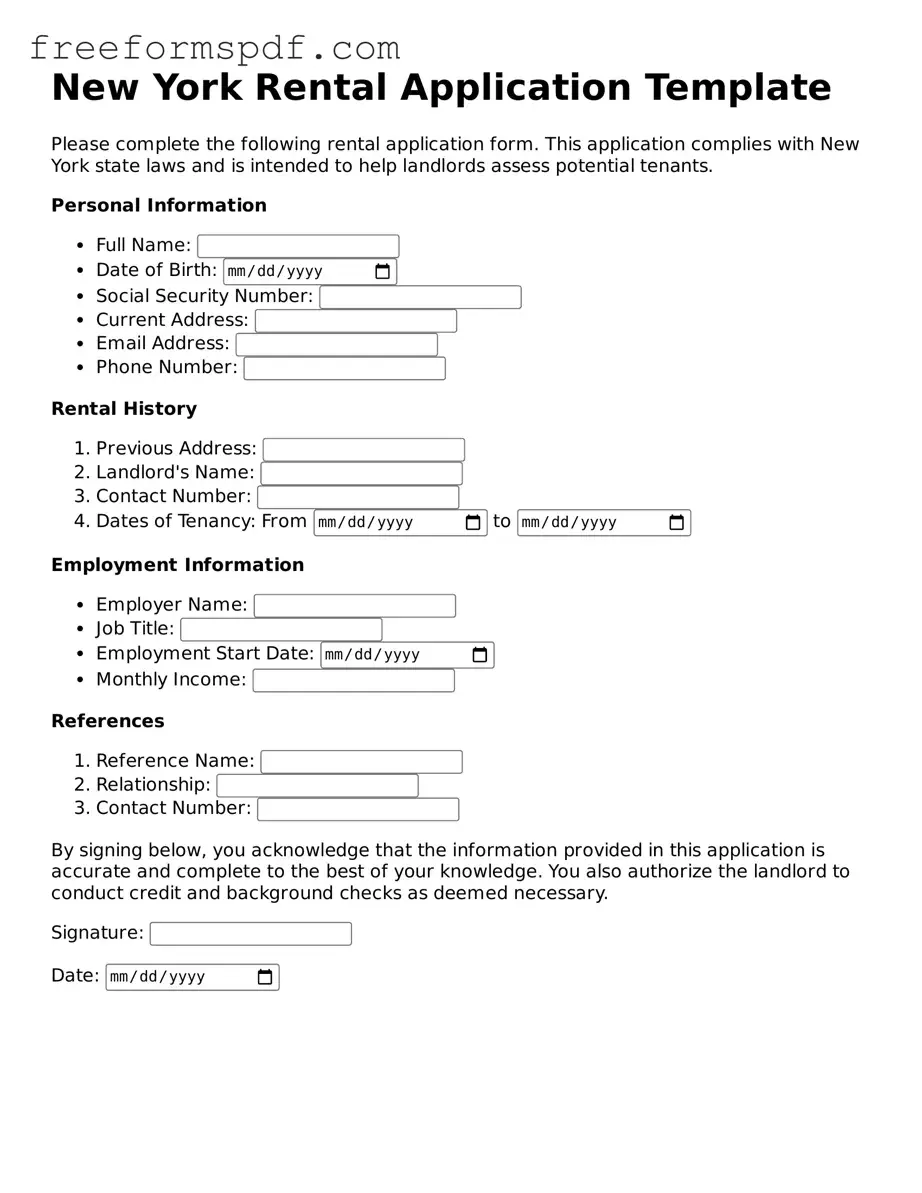 Attorney-Verified Rental Application Document for New York State