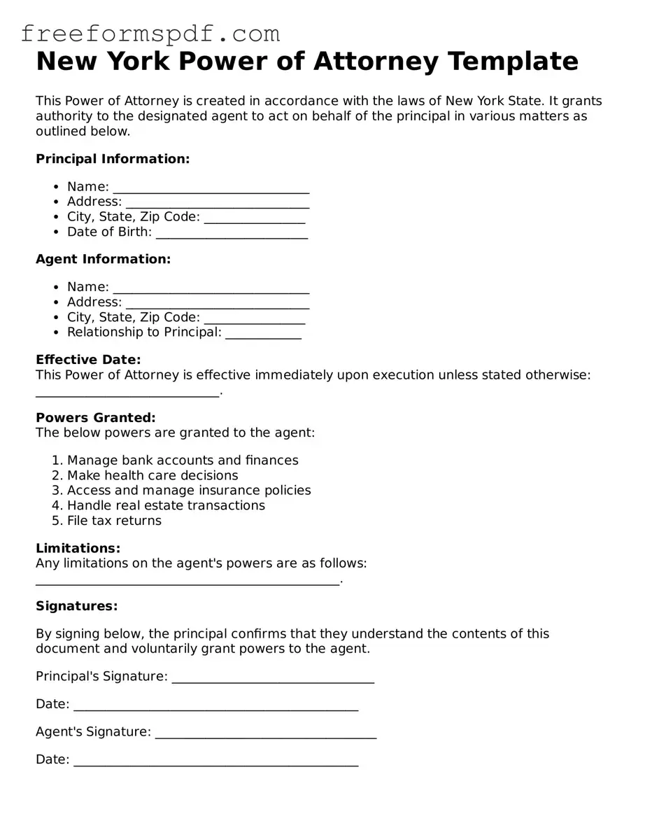 Attorney-Verified Power of Attorney Document for New York State