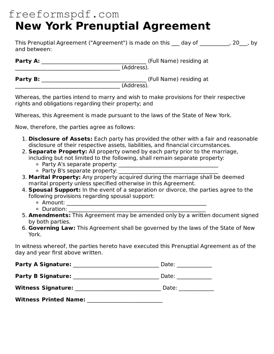 Attorney-Verified Prenuptial Agreement Document for New York State