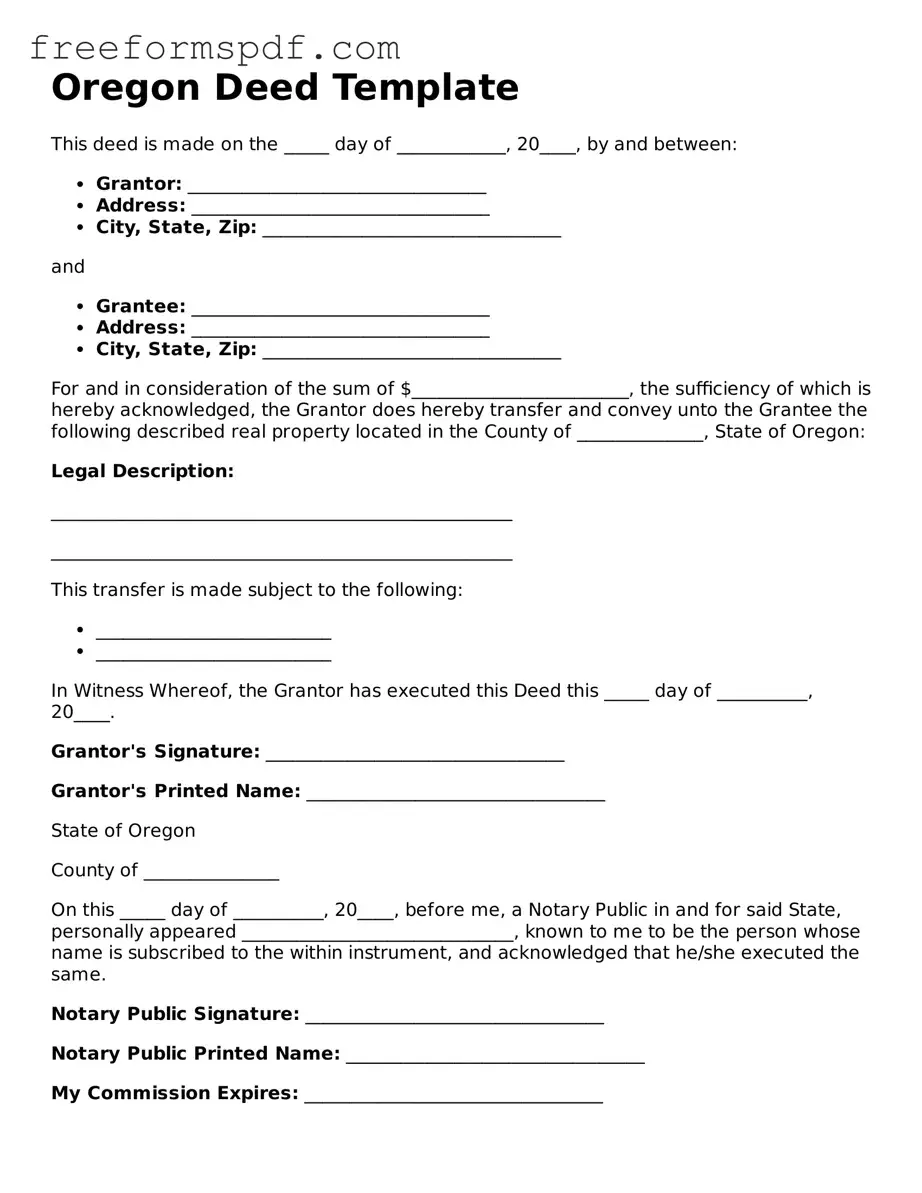 Attorney-Verified Deed Document for Oregon State