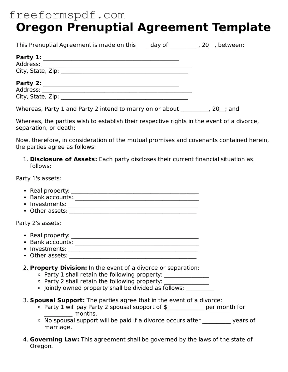 Attorney-Verified Prenuptial Agreement Document for Oregon State