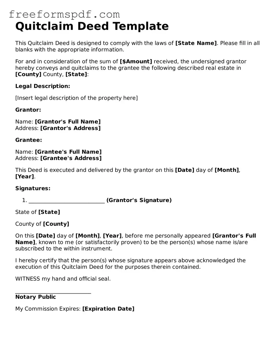 Quitclaim Deed Document