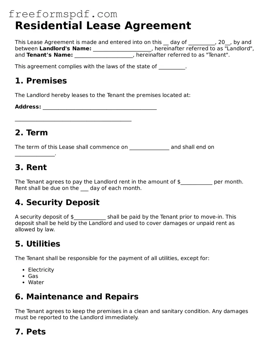 Lease Agreement Document