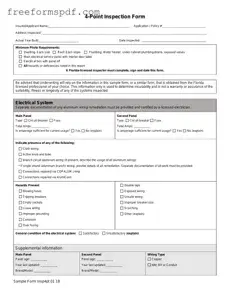 Fill in a Valid 4 Point Inspection Template