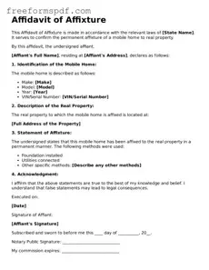 Affidavit of Affixture Document