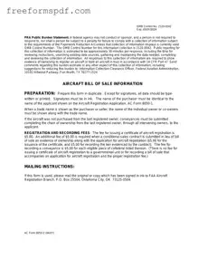 Fill in a Valid Aircraft Bill of Sale AC 8050-2 Template