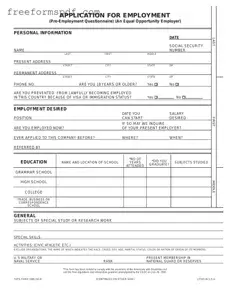 Fill in a Valid Employment Application Pdf Template