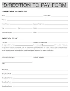 Fill in a Valid Authorization And Direction Pay Template