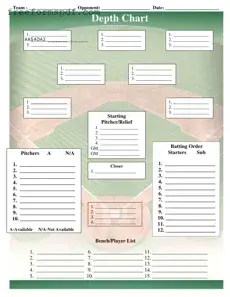 Fill in a Valid Baseball Field Lineup Template