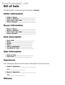 Bill of Sale Document