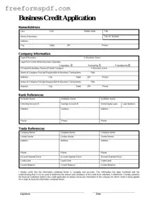 Fill in a Valid Business Credit Application Template