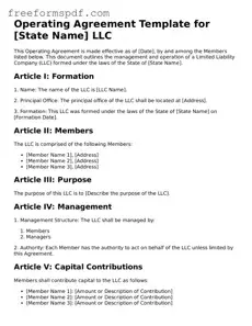 Operating Agreement Document