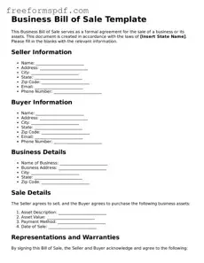 Business Bill of Sale Document