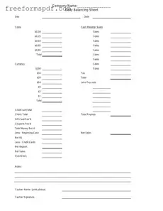 Fill in a Valid Cash Drawer Count Sheet Template