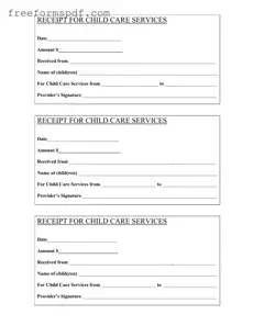 Fill in a Valid Childcare Receipt Template