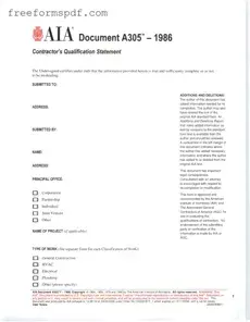 Fill in a Valid AIA A305 Template