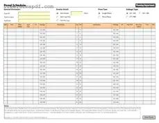 Fill in a Valid Electrical Panel Schedule Template
