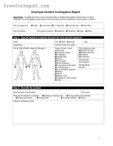 Fill in a Valid Employee Accident Report Template