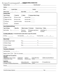 Fill in a Valid Employee Status Change Template