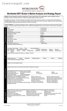 Fill in a Valid Erc Broker Market Analysis Template