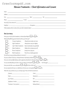 Fill in a Valid Facial Consent Template