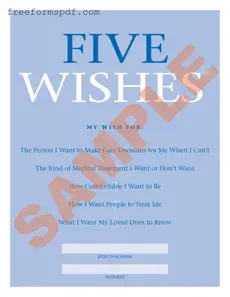 Fill in a Valid 5 Wishes Document Template