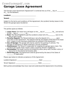 Garage Lease Agreement Document