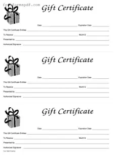 Fill in a Valid Gift Certificate Template