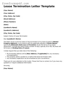 Lease Termination Letter Document