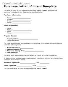 Purchase Letter of Intent Document