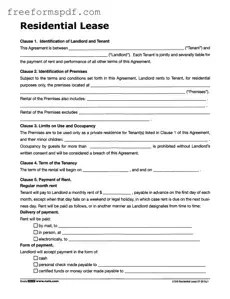 Fill in a Valid Lf310 Residential Lease Template