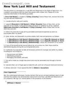 Attorney-Verified Last Will and Testament Document for New York State