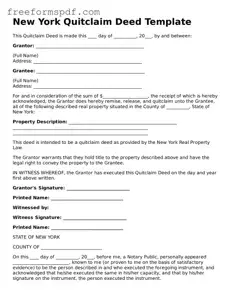 Attorney-Verified Quitclaim Deed Document for New York State