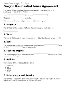 Attorney-Verified Residential Lease Agreement Document for Oregon State