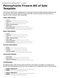 Attorney-Verified Firearm Bill of Sale Document for Pennsylvania State