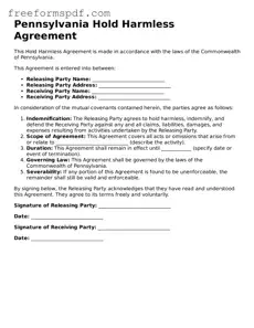 Attorney-Verified Hold Harmless Agreement Document for Pennsylvania State