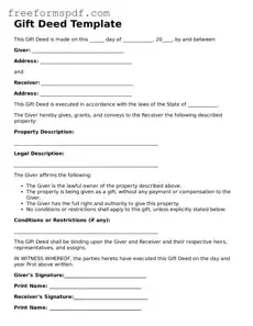 Gift Deed Document