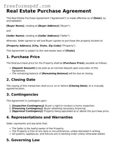 Real Estate Purchase Agreement Document