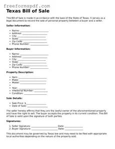 Attorney-Verified Bill of Sale Document for Texas State